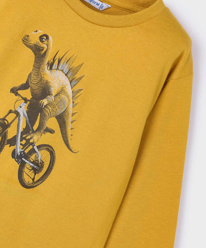 mayoral-4087-chlopieca-bluzka-koszulka-dinozaur-miodowa-5.PNG